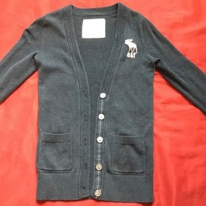 Abercrombie Sweater Cardigan. Dark blue. Small.